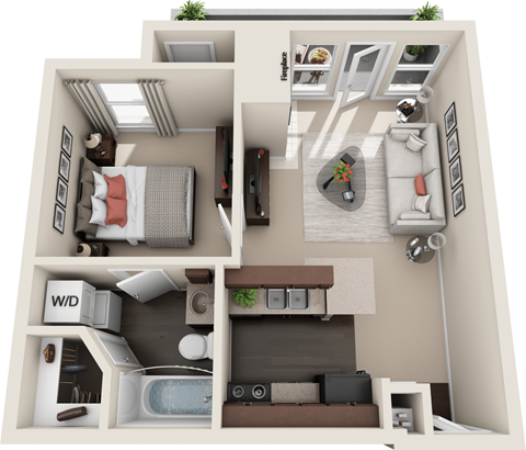 3D floorplan of A